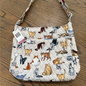 Vera Bradley Essential XL Crossbody with Cat Print